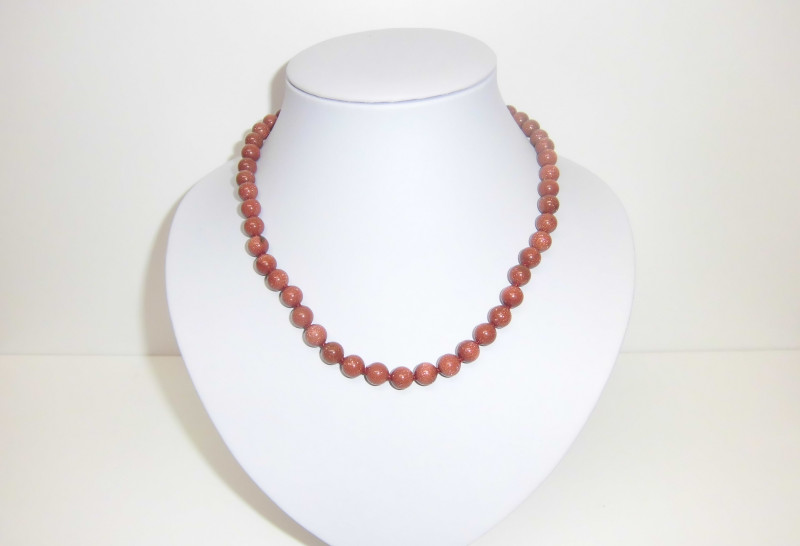Edelsteinkette Goldfluß 42 cm lang