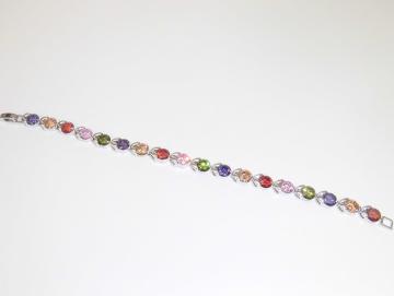 Armband Edelstahl mit Swarovski Kristallen multicolor