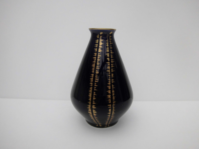 Vase Kobalt Blau vergoldet gebraucht