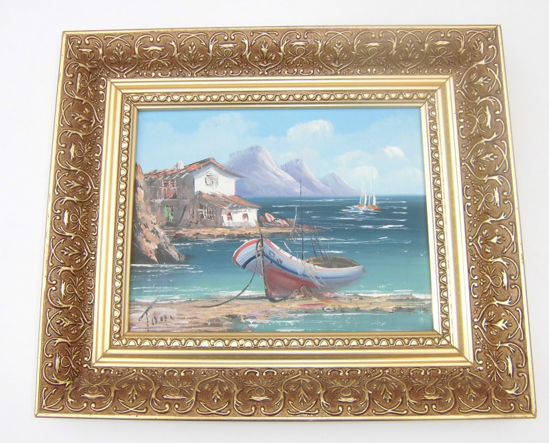 Ölgemälde Motiv Sardinien auf Leinwand gemalt gebraucht