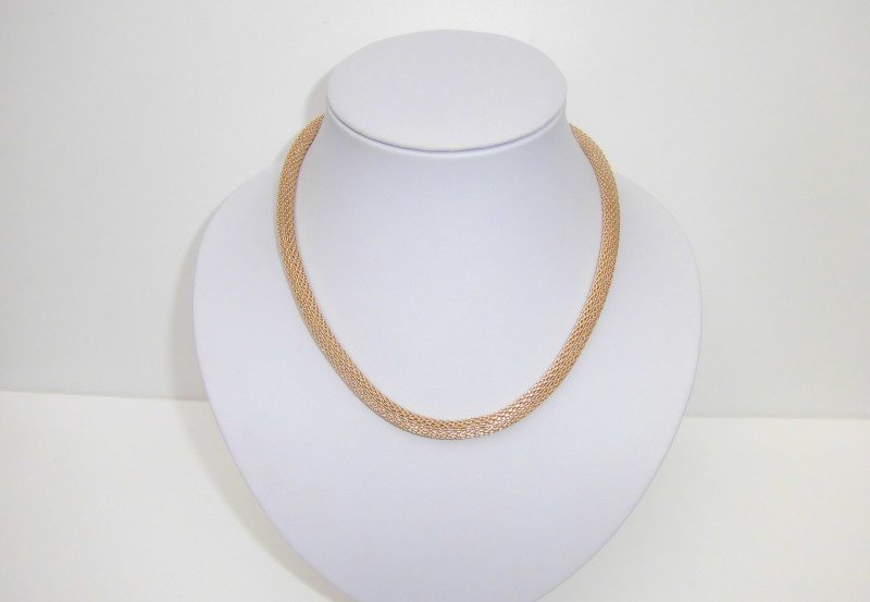 Halskette Collier Meshkette goldfarbig 43 cm