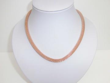 Halskette Collier Meshkette rotgoldfarbig 43 cm