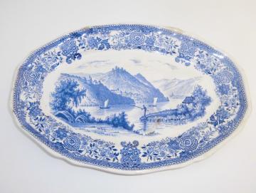 Servierplatte Villeroy & Boch Burgenland blau 30 x 20 cm gebraucht