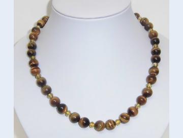 Edelsteinkette Tigerauge 44 cm lang