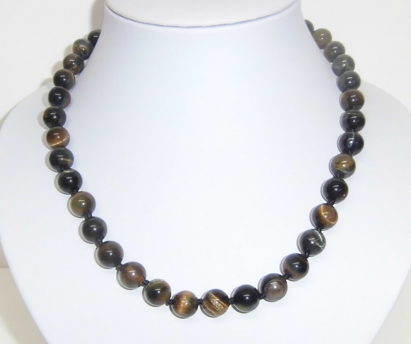 Edelsteinkette Tigerauge 46 cm lang