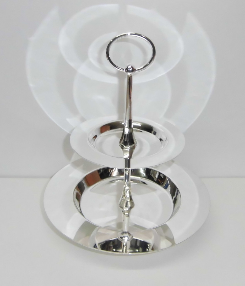 Etagere versilbert mit 2 Etagen