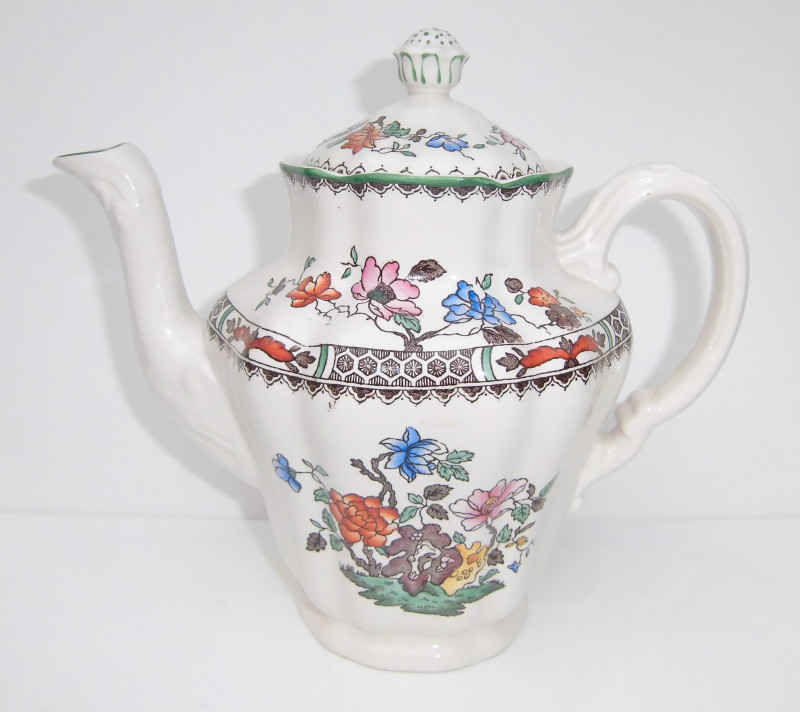 Kaffeekanne Mokkakanne Spode Chinese Rose 2/9253 gebraucht