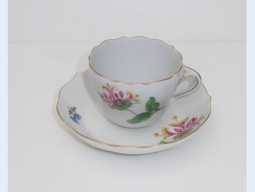 Mokkatasse Meissen mit Blumendekor gebraucht