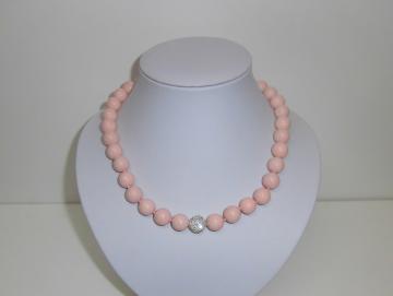 Perlenkette mit rosa Muschelkernperlen