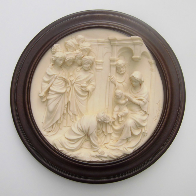 Relief Wandteller von Alberto Santangela gebraucht