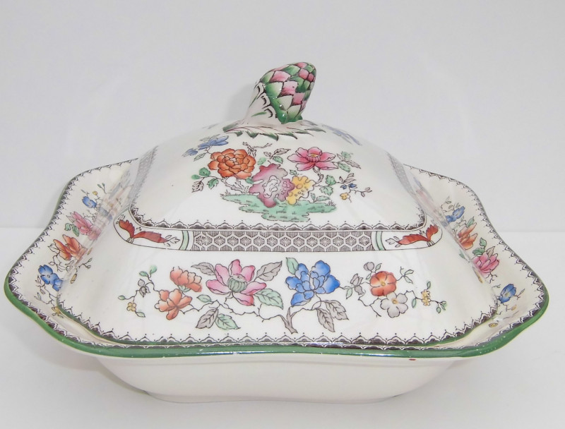 Schüssel mit Deckel Copeland Spode Chinese Rose gebraucht