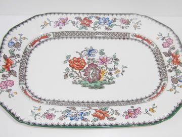 Servierplatte Copeland Spode Chinese Rose 26 x 18 cm gebraucht