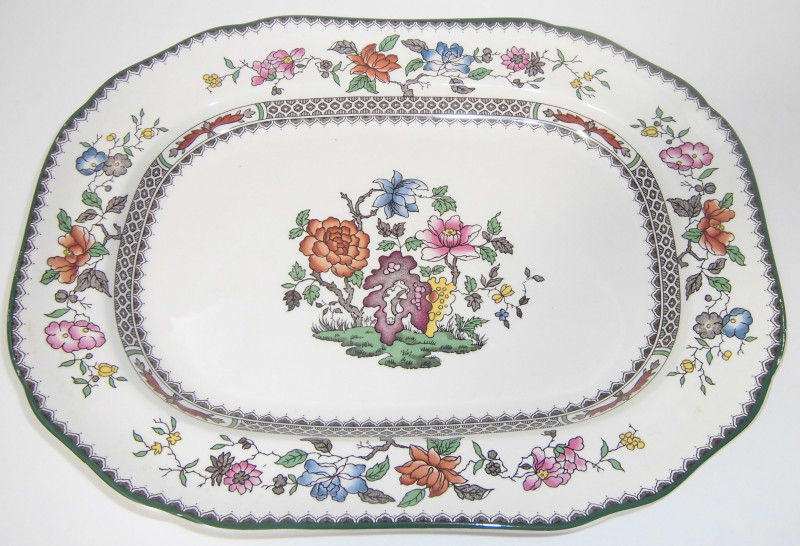 Servierplatte Spode Chinese Rose 31 cm gebraucht