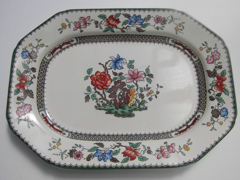 Servierplatte Spode Chinese Rose 31 cm gebraucht
